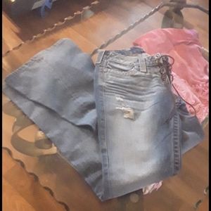 TRUE RELIGION LACE UP GORGEOUS FLARE 28 32